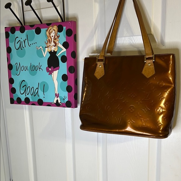 FINAL SALE PRICE Louis Vuitton Elegant Houston Design Brown monogram Vernis - Picture 4 of 12